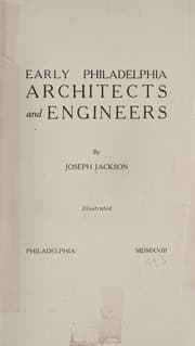 Tapa de Early Philadelphia architects and engineers
