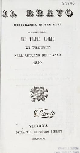 Tapa de Il bravo