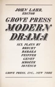 Tapa de Grove Press modern drama : six plays