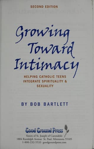 Tapa de Growing toward intimacy