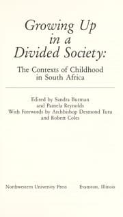 Tapa de Growing up in a divided society