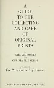 Tapa de A guide to the collecting and care of original prints