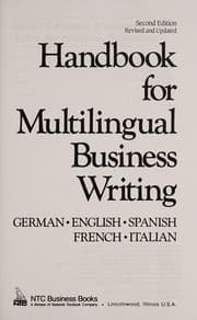 Tapa de Handbook for multilingual business writing