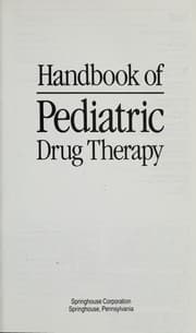 Tapa de Handbook of pediatric drug therapy