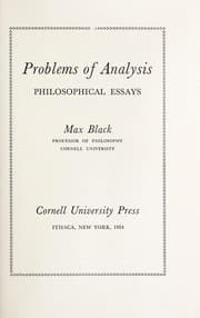 Tapa de Problems of analysis