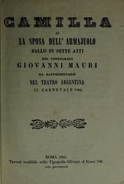 Tapa de Camilla, o la sposa dell' Armajuolo