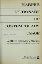 Tapa de Harper dictionary of contemporary usage