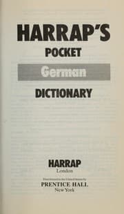 Tapa de Harrap's pocket German dictionary