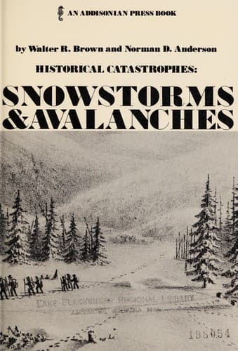 Tapa de Historical catastrophes--snowstorms & avalanches