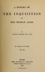 Tapa de A history of the Inquisition of the Middle ages
