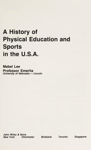Tapa de A history of physical education and sports in the U.S.A