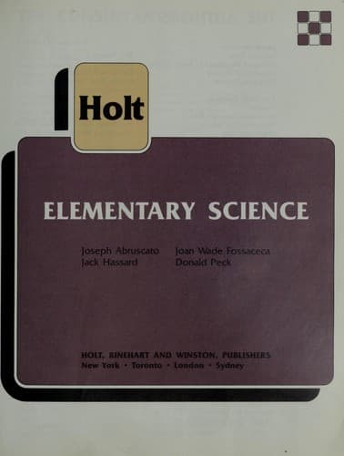 Tapa de Holt elementary science