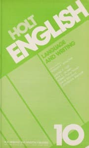 Tapa de Holt English, language and writing