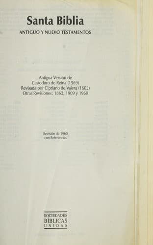 Tapa de La Santa Biblia