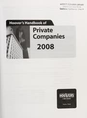 Tapa de Hoover's handbook of private companies, 2008