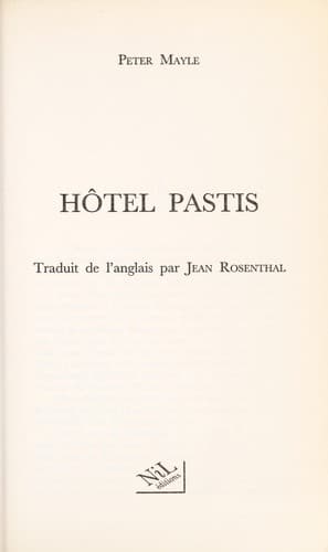 Tapa de Hôtel Pastis