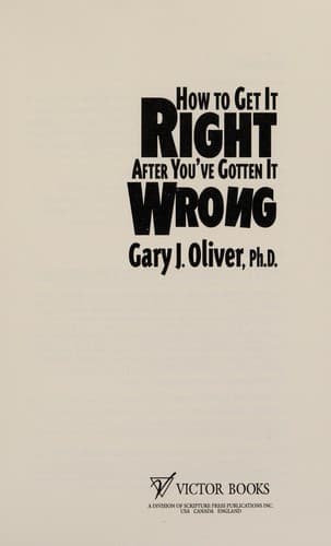 Tapa de How to get it right after you've gotten it wrong