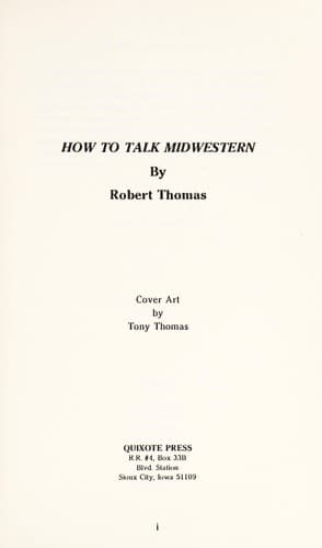 Tapa de How to talk Midwestern