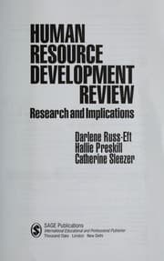 Tapa de Human resource development review