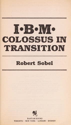 Tapa de I.B.M., colossus in transition