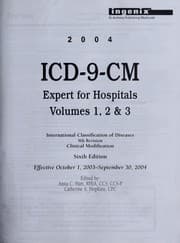 Tapa de 2004 ICD-9-CM expert for hospitals : international classification of diseases, 9th revision, clinical modification