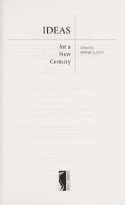 Tapa de Ideas for a new century