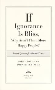Tapa de If ignorance is bliss, why aren't there more happy people?