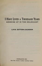 Tapa de I have lived a thousand years : growing up in the Holocaust