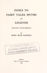Tapa de Index to Fairy Tales, Myths and Legends, Suppl. 2