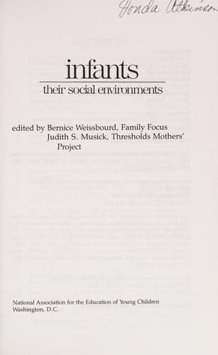 Tapa de Infants, their social environments