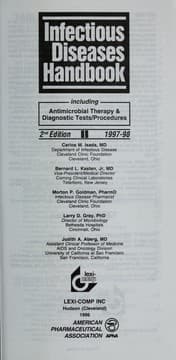 Tapa de Infectious diseases handbook