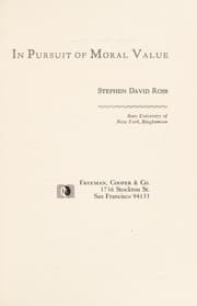Tapa de In pursuit of moral value
