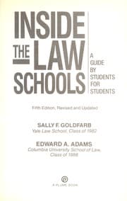 Tapa de Inside the law schools