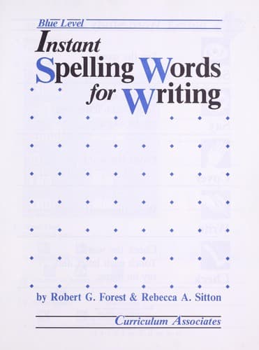 Tapa de Instant spelling words for writing