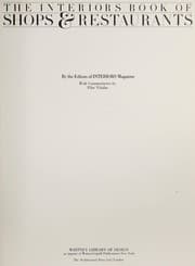 Tapa de The Interiors book of shops & restaurants