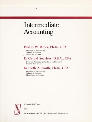 Tapa de Intermediate accounting