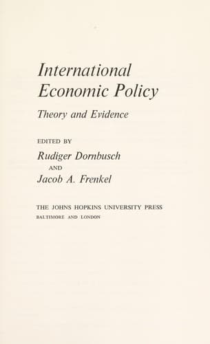 Tapa de International economic policy