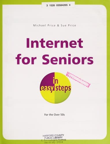 Tapa de Internet for seniors in easy steps