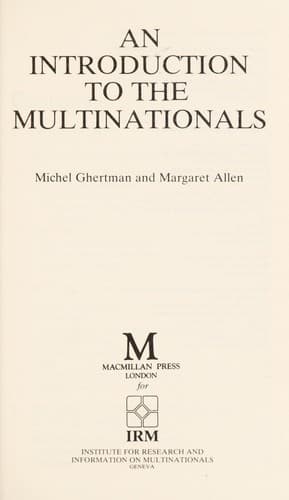Tapa de An introduction to the multinationals
