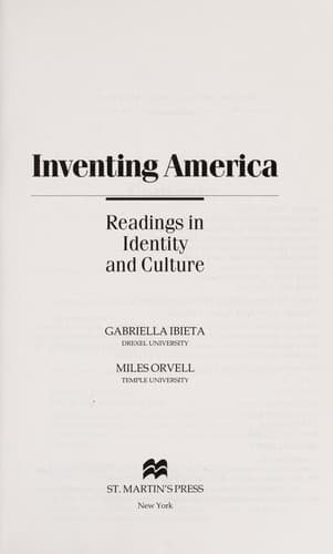 Tapa de Inventing America