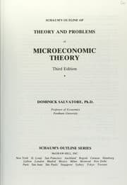 Tapa de Schaum's outline of theory and problems of microeconomic theory
