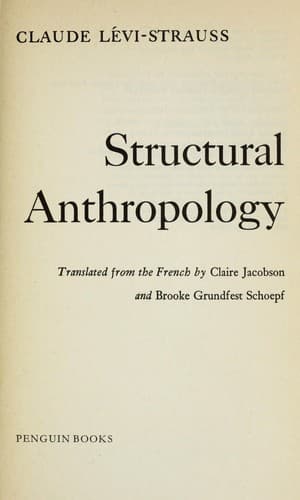 Tapa de Structural anthropology
