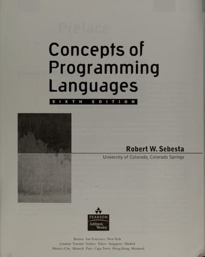 Tapa de Concepts of programming languages
