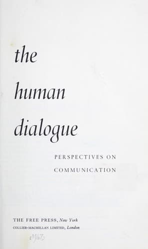 Tapa de The human dialogue