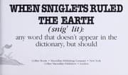Tapa de When sniglets ruled the earth