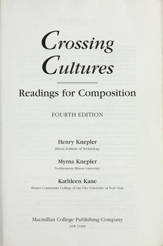 Tapa de Crossing cultures