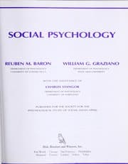 Tapa de Social psychology