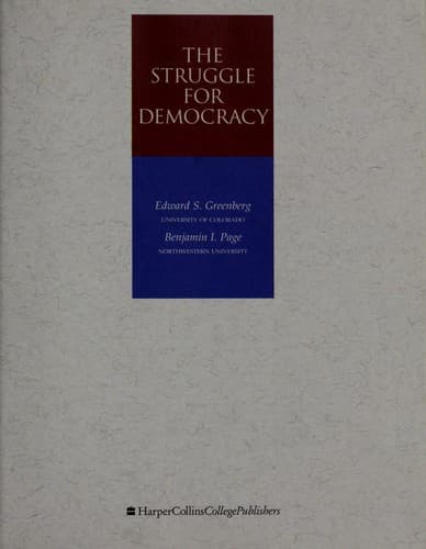 Tapa de The struggle for democracy