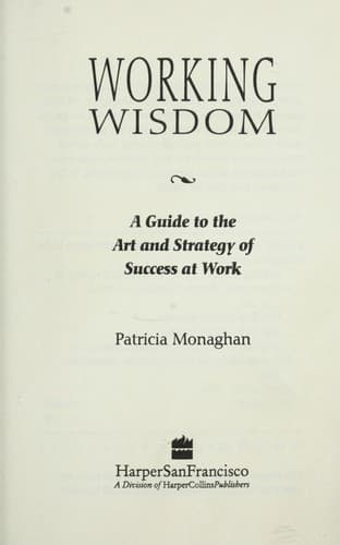Tapa de Working wisdom