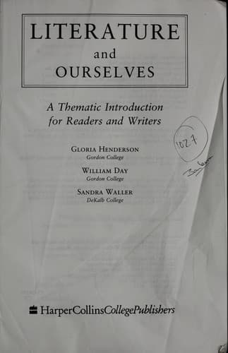 Tapa de Literature and ourselves